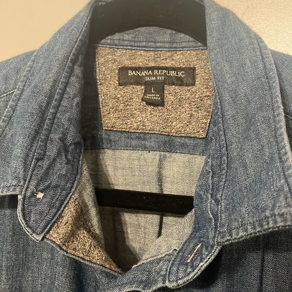 Banana men’s L slim fit Denim Button Down Jean - Picture 4 of 6